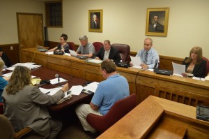 The Cold Spring Village Board approved the B4A zoning for Butterfield by a 4 -1 vote. Trustee Stephanie Hawkins, far left, cast the lone "No" vote. (Photo by M. Turton)