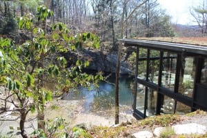 Russel Wright's former home, which can be visited on tour, overlooks the Quarry Pond, site of Manitoga's new Artist Residency program.  (Photo by A. Rooney)