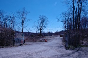 Entrance to the Philipstown landfill-recycling center on Lane Gate Road