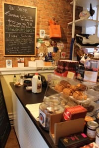 Grab a croissant, coffee, or chocolate at the Beacon Pantry counter.