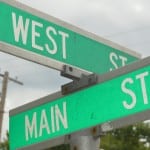 West Street will become one way from North Street to Main Street. It is already one way from Main to New Street. Photo by M. Turton
