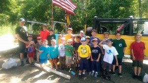 Members of Cub Scout Pack 137 complete a community service project at Little Stony Point.