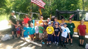 Members of Cub Scout Pack 137 complete a community service project at Little Stony Point.