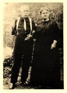 James Lahey and Margaret Lahey in an undated photograph: A West Point Foundry employee, James lost an arm in a workplace accident. (Photo courtesy of Bethe Myers and Scenic Hudson)