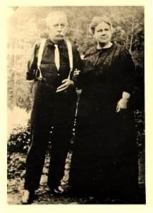 James Lahey and Margaret Lahey in an undated photograph: A West Point Foundry employee, James lost an arm in a workplace accident. (Photo courtesy of Bethe Myers and Scenic Hudson)