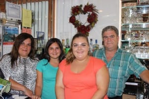 The Petsas family, from left, Tonia, Nikoletta, Maria and Petros, half of the Yankee Clipper's ownership (the other half was enjoying a vacation in Greece). (Photo by A. Rooney)