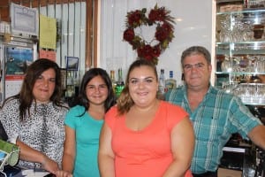 The Petsas family, from left, Tonia, Nikoletta, Maria and Petros, half of the Yankee Clipper's ownership (the other half was enjoying a vacation in Greece). (Photo by A. Rooney)