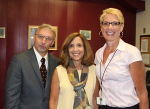 James I. O'Neill High School Principal Louis Trombetta, Assistant Principal Robin Haberman and Guidance Counselor Patricia Lofaro