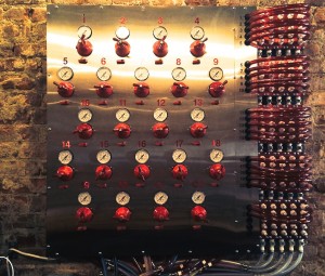 Draught Industries' "flux capacitor," connecting more than 20 beers to taps.