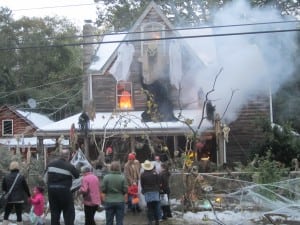 Always a big draw: the house at Parrott and Bank, shown in here in 2011.