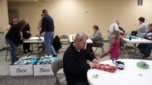 Firefighters, members of the Auxillary and friends gathered at the GVFC Station 2 firehouse to giftwrap presents for the Tuesday Santa Run to the Walter Hoving Home and Graymoor. 