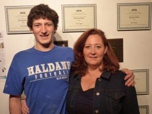 Julian Graff and his mom, Dorothy Carlton (photo by M. Turton)