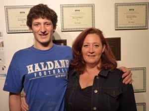 Julian Graff and his mom, Dorothy Carlton (photo by M. Turton)