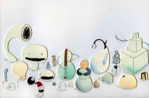 "Building Snowmen" multimedia work by Cameron Henderson