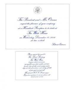 The invitation to the event