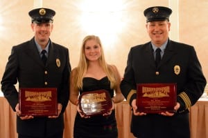 Garrison Firefighters of the Year: Capt. Fred Reich, left, Jordan Erickson and Lt. Lee Erickson