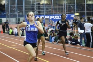 Marina Martin competes in the 300-meter race in New York Jan. 17. (Photo by M. Haines)