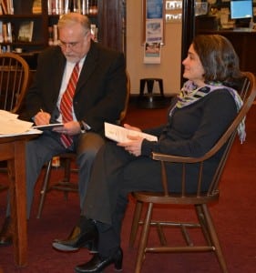 Philipstown Planning Board Attorney Stephen Gaba and Susan Jainchill, landscape architect and board consultant