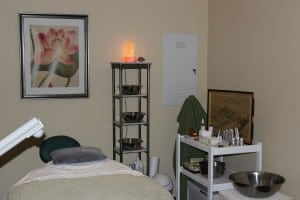 A corner of the Healing Facials' room