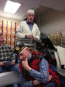 A veteran who asks the board a question about widowed spouses' eligibility for the tax exemption.