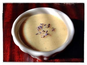 White Chocolate-Lavender Pots de Crème (photo by J. Dizney)