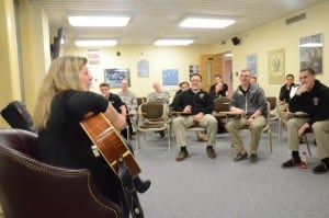 Dar Williams with cadets