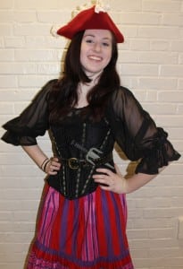 A description of Ruth, the character played by Amanda Erickson, pictured here, reads: 'A pirate maid-of-all-work and Frederic’s nursery maid, Ruth mistakenly bound Frederic to a pirate instead of a pilot.' That about sums up the show overall.