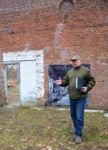 Mark Forlow, a local author and guide on the Scenic Hudson tour of the West Point Foundry Preserve, explains the role of the pattern or carpentry shop.