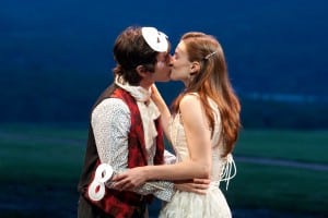 The onstage romance, which led to the offstage version with a much happier ending (Photo by William Marsh)