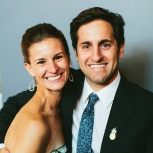 A bit of foreshadowing: Angela Janas and Carl Howell attending a friend's wedding in Chicago last fall (courtesy Stoffer Photography)