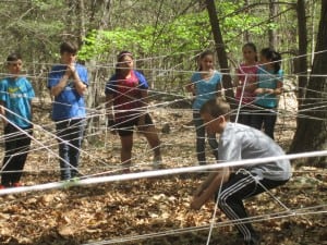 A group of Garrison students enjoy School Forest Day several years ago. (Photo by Alison Rooney)