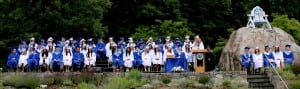 Julia Olsen, delivering her Valedictorian speech. Photo by Maggie Benmour