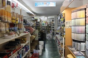 The paint and supply aisle