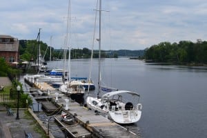 The view from the HRMM looking down Rondout Creek toward the Hudson River (Photo by M. Turton)