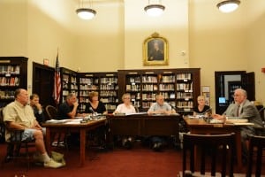 Philipstown Planning Board members and advisers: Members Peter Lewis, left, Neal Zuckerman and Joseph Giachinta; Secretary Ann Gallagher; members Kim Conner, Dave Hardy and Mary Ellen Finger; Attorney Steve Gaba; not visible: Engineer Ron Gainer