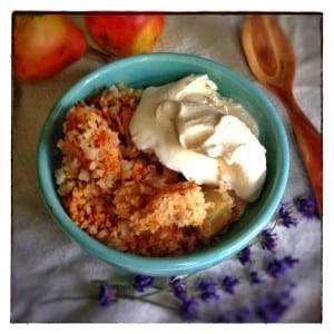 Pear-lavender crisp (Photo by J. Dizney)