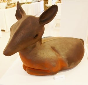 A deer reposes at the Garrison Art Gallery show and sale. Photo by L.S. Armstrong