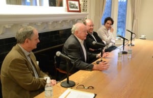From left to right, Ru Rauch, Joseph Kanon, David Duffy, Alex Berenson (Photo by K.E. Foley)