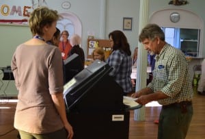 Election workers reported a heavy voter turnout at the polling station located in the Methodist Church in Cold Spring. (Photo by M. Turton)