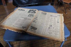 Bound editions of the Beacon News dating to the 1920s and 30s (photo by A. Rooney)