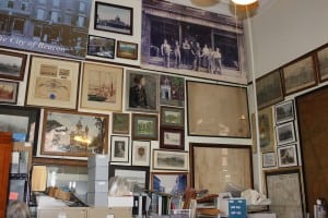 Nearly every inch of the Beacon Historical Society's walls is packed with maps, photos and artwork (photo by A. Rooney)