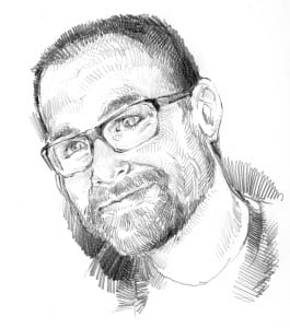 A portrait, drawn by JM Superville Sovak, Matteawan Gallery's artist in residence this January. (photo provided)