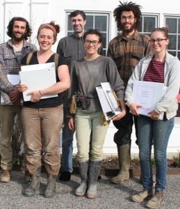 Kyle Woehrle, Lexi Burko, Glynwood Director of Farmer Training Dave Llewellyn, Ali Mitchell, Charles Carrier and Caitlin Keller (photo provided)