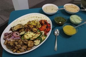 Devising a method of utilizing all of a CSA share can be as simple as grilling and accompanying with a variety of sauces. (Photo by A. Rooney)