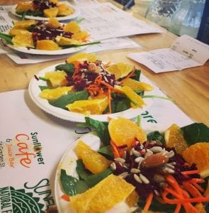 A refreshing salad sample on a Culinary Crawl. (Photo by Jennifer Brizzi)