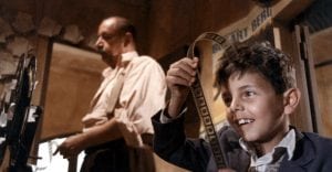 A scene from the 1988 film Cinema Paradiso