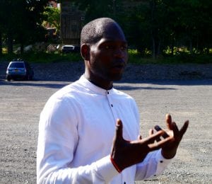 Ali Muhammad during a walk around Ward 4 (photo by J. Simms)