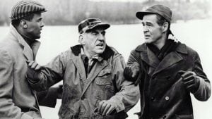 Harry Belafonte, Ed Begley and Robert Ryan in a scene from Odds Against Tomorrow.