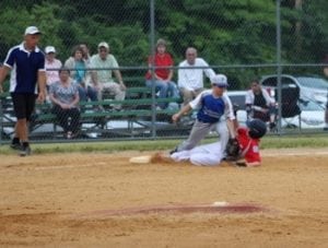 Blake Bolte at third base (Photo by Linda Bolte)