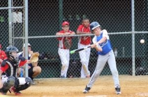 Ryan Merritt at bat (Photo by Linda Bolte)